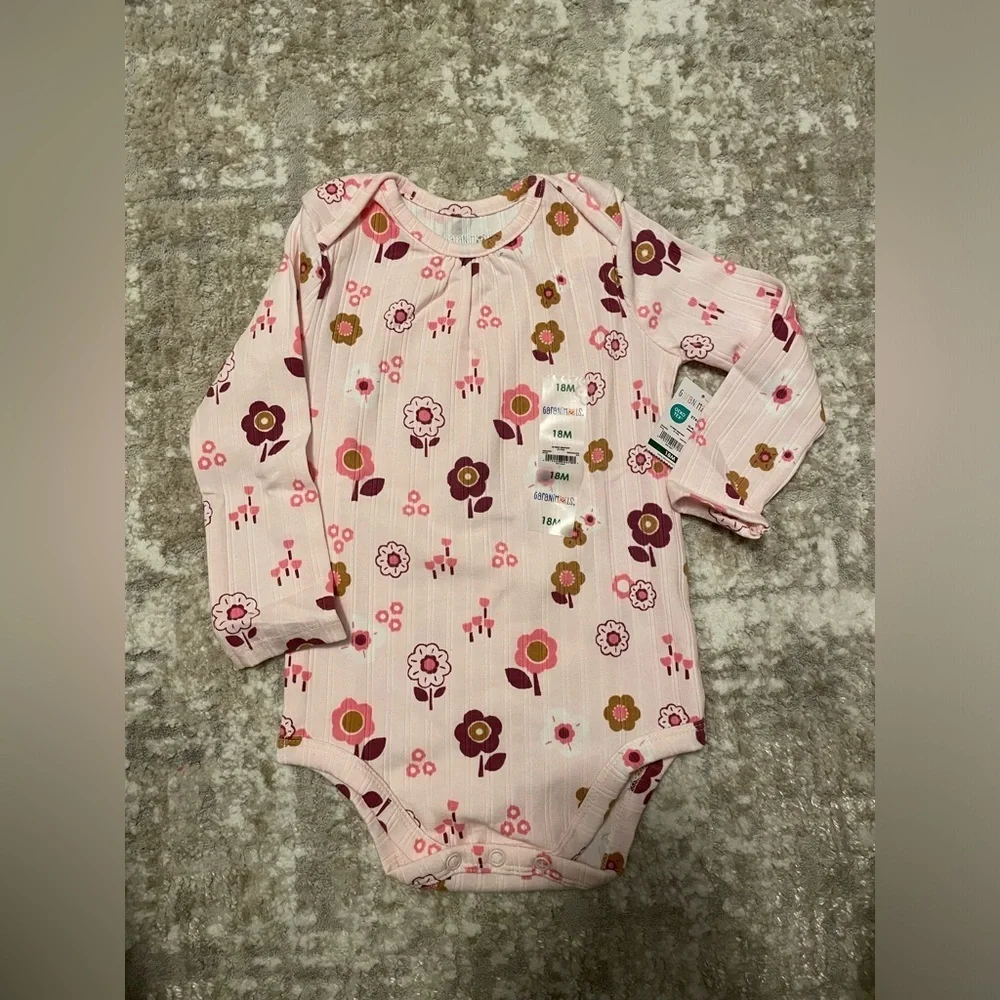 Garanimals Floral Baby Long Sleeve Onesie and Pants Set size 18M-NWT